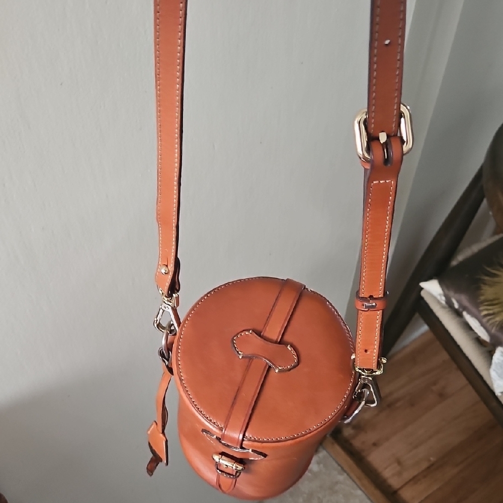 Boldrini CALF LEATHER Cognac Leathe Crossbody Bag - Picture 3 of 3